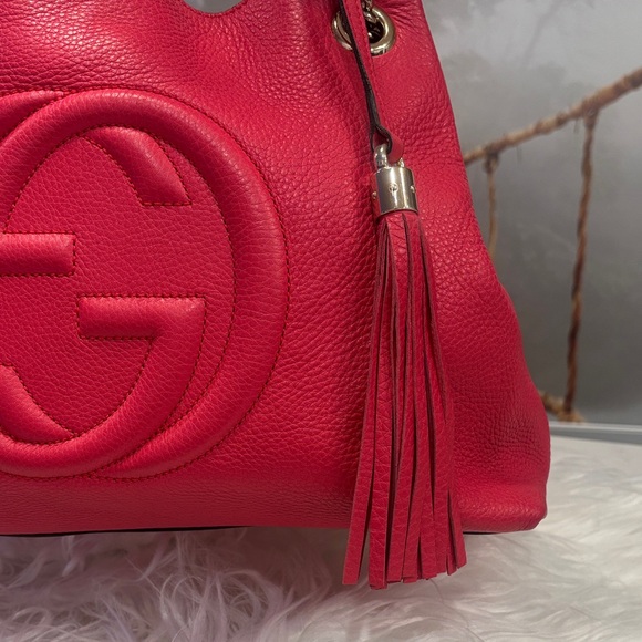 Gucci Pink Leather Soho Shoulder Bag - Picture 2 of 12